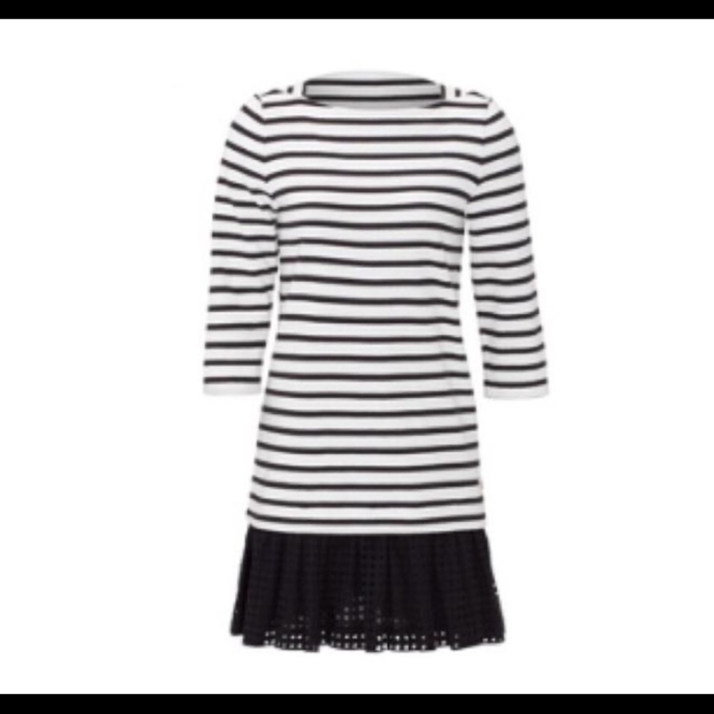 Kate Spade Broome Street Striped Boat Neck Dress